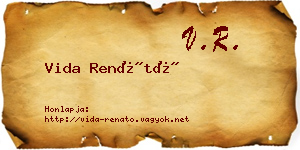 Vida Renátó névjegykártya