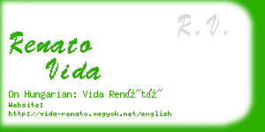renato vida business card